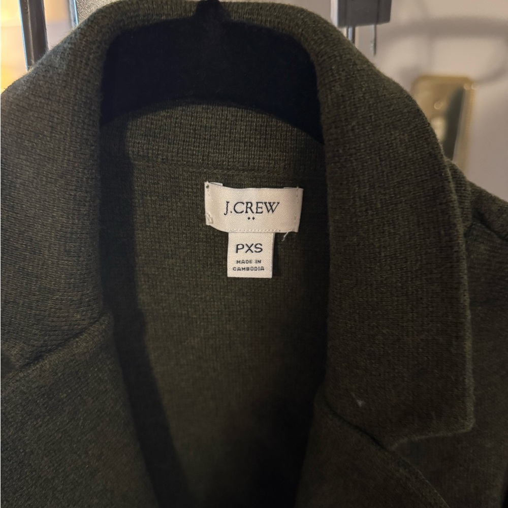 J.Crew Olive Green Knit Blazer – Petite XS